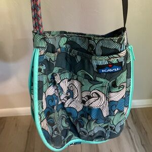 KAVU Sidewinder Crossbody Bag With Adjustable Rope Strap - Ocean Waves